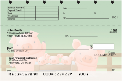 Happy Animal Family Top Stub Checks | TSGEP-91