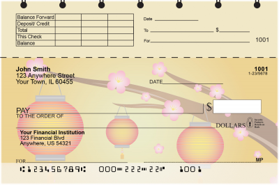 Oriental Lanterns Top Stub Checks | TSGEP-95
