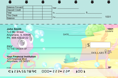 Cute Marine Life Top Stub Checks | TSGEP-96