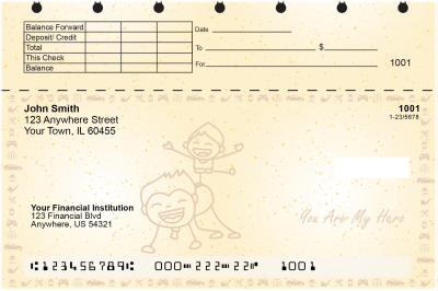 Dad is my Hero Top Stub Personal Checks | TSLOV-26