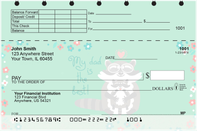 Dad is the Best Top Stub Personal Checks | TSLOV-27