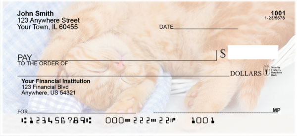 Cute Kittens Top Tear Personal Checks