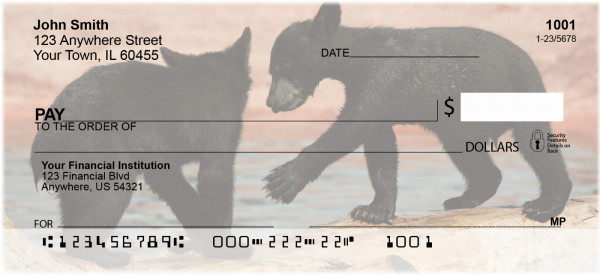 Black Bear Cubs Personal Checks