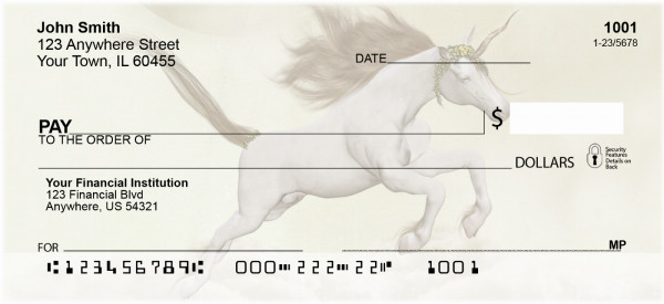 Moonlit Unicorns Personal Checks