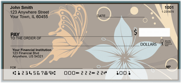 Designer Butterflies Personal Checks | ANK-69