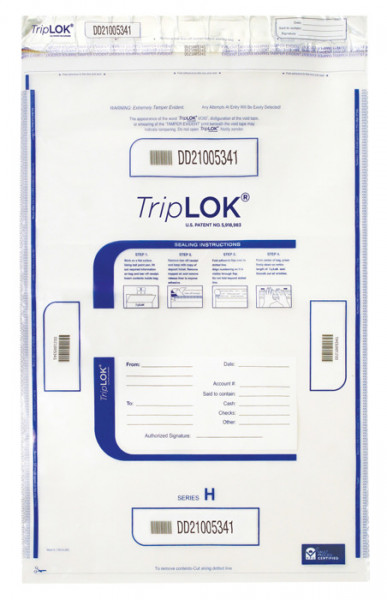 Clear TripLok Deposit Bag, 20'' X 28''