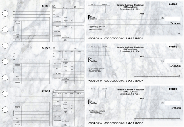 Marble Multipurpose Invoice Payroll Designer Business Checks | BU3-7CDS20-MIP