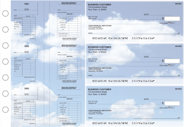 Clouds Multi-Purpose Salary Voucher Business Checks