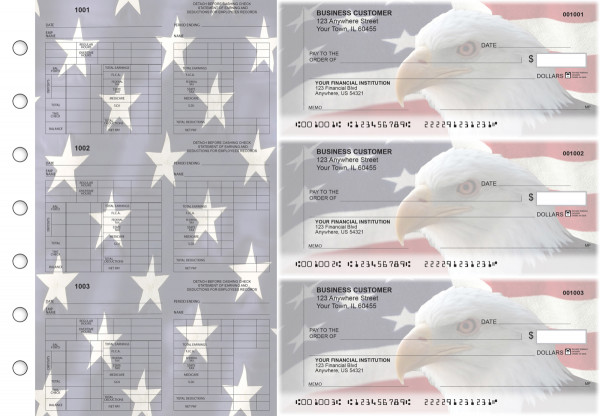 American Flag Multi-Purpose Counter Signature Business Checks