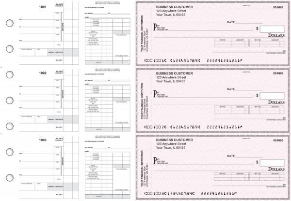 Pink Safety Payroll Invoice Business Checks