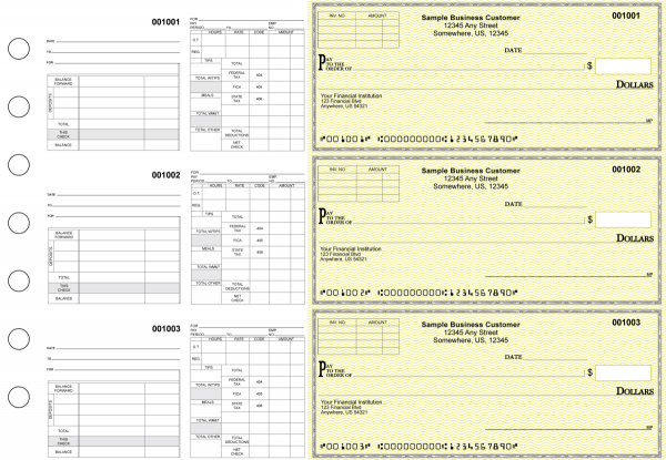 Yellow Safety Multipurpose Invoice Payroll Business Checks | BU3-7YEL01-MIP