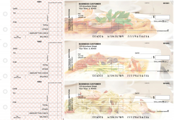 Italian Cuisine Standard Invoice Business Checks