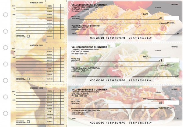 Mexican Cuisine Accounts Payable Designer Business Checks | BU3-CDS07-DED