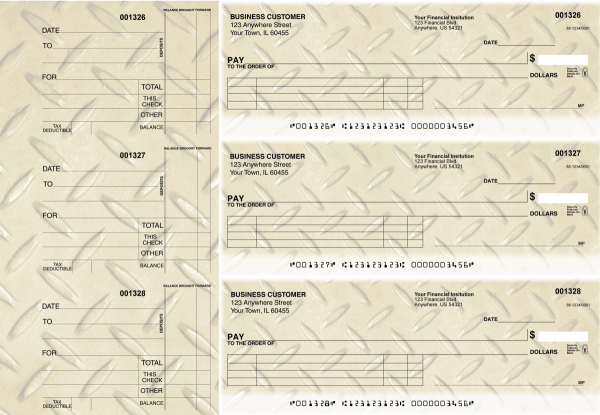 Iron Itemized Payment Business Checks | BU3-CDS18-IPR