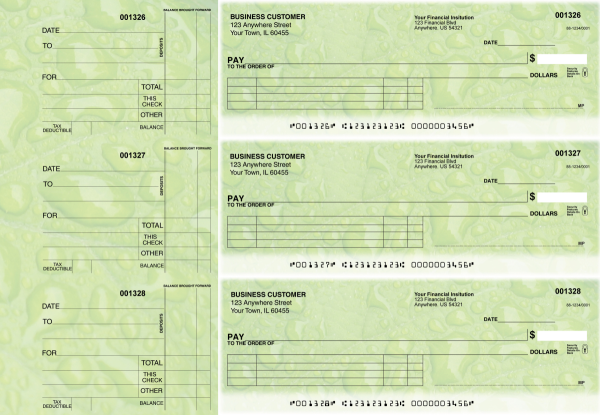 Leaf Itemized Payment Business Checks | BU3-CDS19-IPR