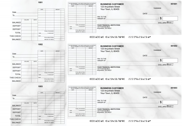 Marble General Itemized Invoice Business Checks