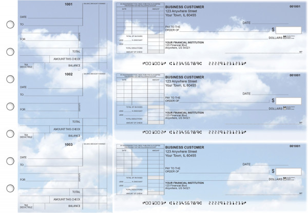 Clouds Standard Itemized Invoice Business Checks