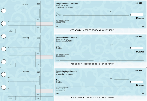 Swirls Standard Disbursement Designer Business Checks | BU3-CDS24-SDS