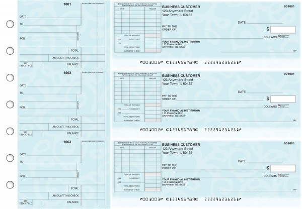 Swirls Standard Itemized Invoice Business Checks | BU3-CDS24-SII