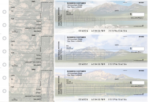 Scenic Mountains Standard Invoice Business Checks