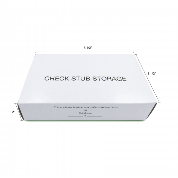 Check Stub Storage Box For Business 3 To A Page Checks