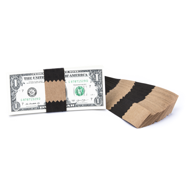 Kraft Brown No Denomination Currency Bands | CBKN-011