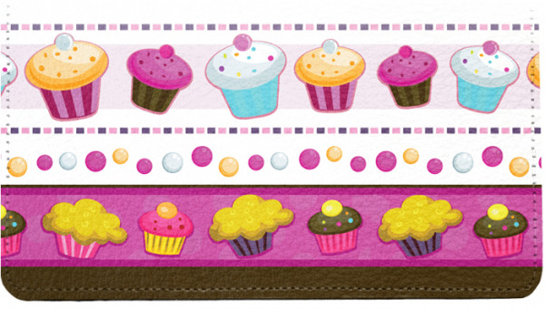 Colorful Cupcakes Leather Cover