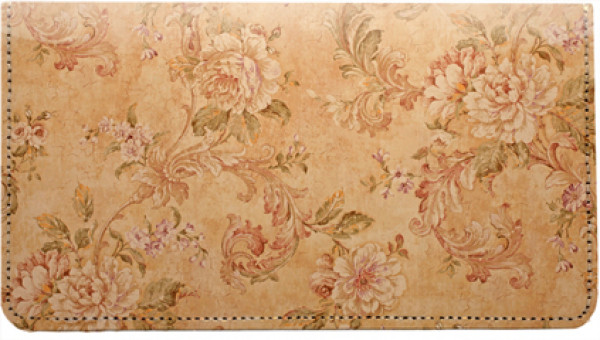 Vintage Baroque Leather Checkbook Cover | CDP-FLO97