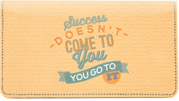 Motivational Phrases Leather Checkbook Cover | CDP-GEP89