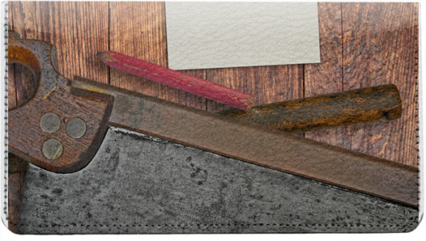 Wood Working Leather Checkbook Cover | CDP-GEP92B
