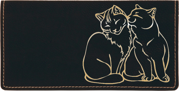 Purrfect Love Engraved Leather Cover