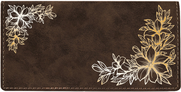 Floral Filigree Engraved Leather Cover