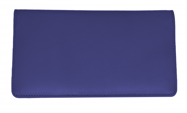 Royal Blue Premium Leather Checkbook Cover