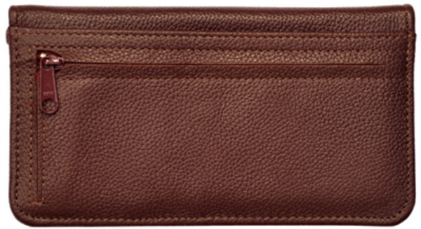 Burgundy Leather Zippered Checkbook Cover | CLZ-BUR01