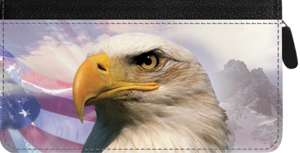 American Eagle Pride Zippered Checkbook Cover