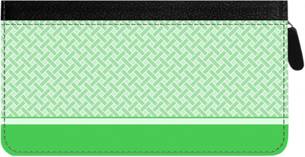 Green Safety Zippered Checkbook Cover