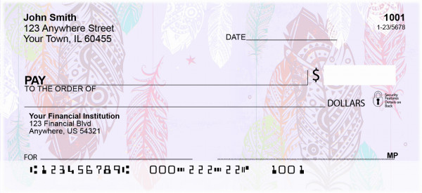 Painted Feathers Personal Checks