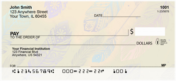 Painted Feathers Personal Checks