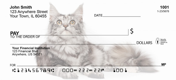 Maine Coon Cats Personal Checks