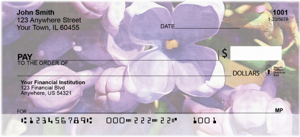 Lilac Flower City in Oil Personal Checks | GCL-08