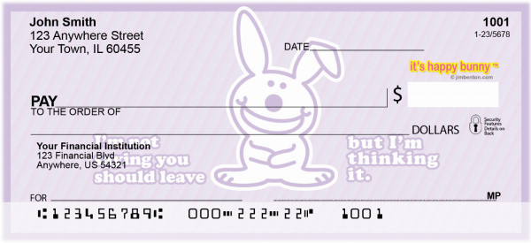 Insults By It's Happy Bunny Personal Checks | IHB-12