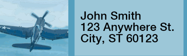 Retro Aircraft Address Labels  | LRTRAC-26