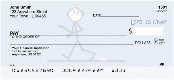 Daily Problems Life Is Crap Personal Checks | LIC-18
