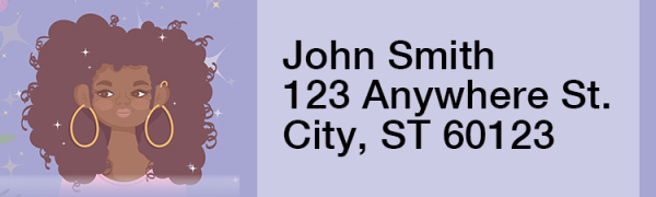 Majestic Black Beauty Address Labels  | LRAFRC-06