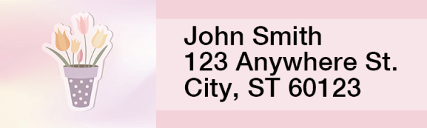 Flower Sticker Address Labels  | LRFLO-100