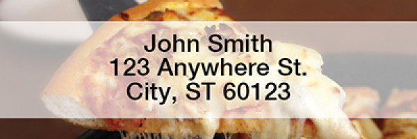 Pizza Narrow Address Labels | LRFOD-48