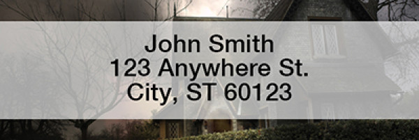 Haunted Houses Narrow Address Labels