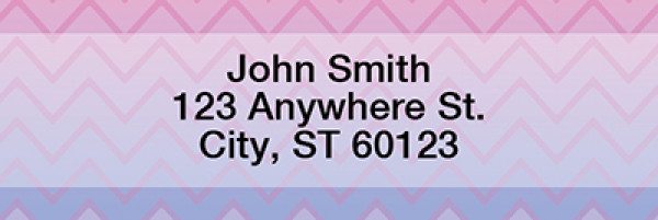 Sunset Chevron Narrow Address Labels | LRGEP-001