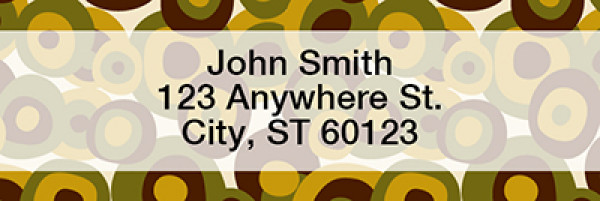 Retro Pitted Olives Rectangle Address Labels | LRGEP-47
