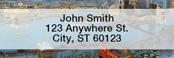 Warm Glow of Pittsburgh Rectangle Address Labels